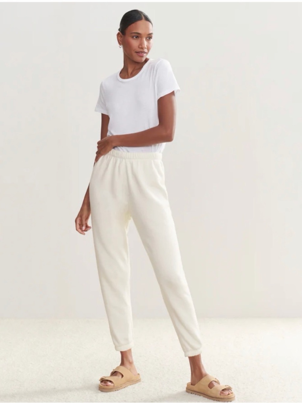 Jenni Kayne Saturday Sweatpants Cream M